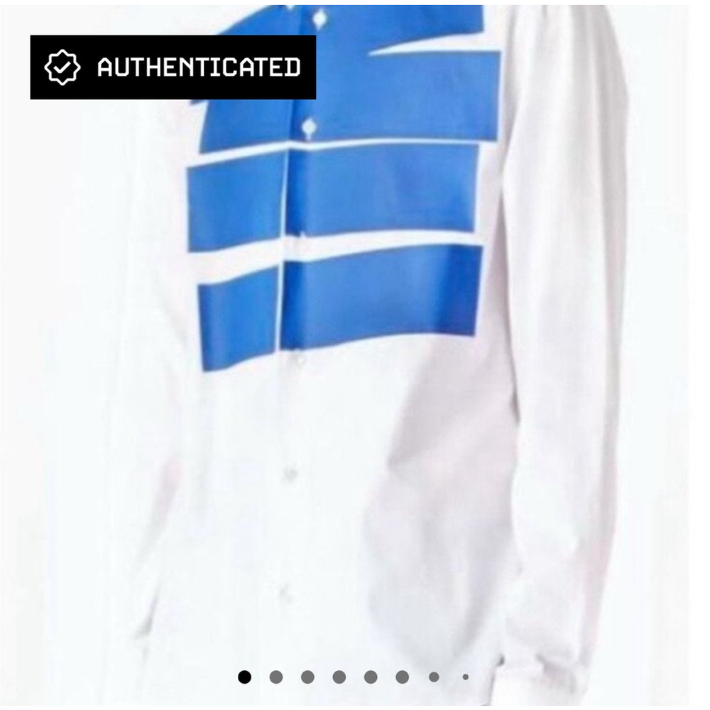Alexander McQueen Blue Stripe Tux Shirt Men’s Size 52 SOLD OUT EVERYWHERE **NWT*